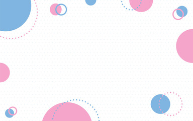 Pastel Abstract Background with Dotted Circles. Pink and Blue Minimal Geometric Design for Presentation or Web. Illustration vector 10 eps.