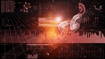 Concept negative business info graphics illustration.