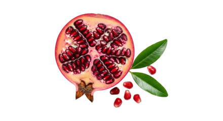 Pomegranate slice close up