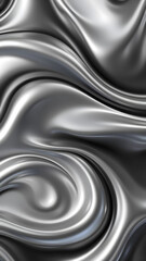 Obraz premium Modern Abstract Silver Liquid Metal Swirls Texture Mobile Wallpaper