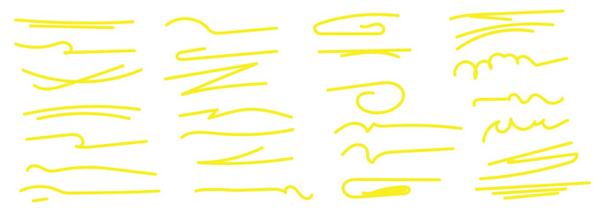 marker scribble line set