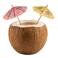 Tropical Coconut Cocktail transparent background