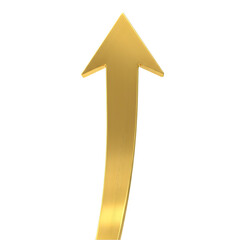 Golden Ascending Arrow A Symbol of Progress and Growth transparent background