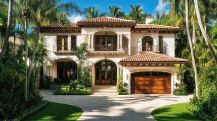 Fototapeta premium Luxurious home in a tropical setting