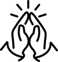 High five hands illustration vector graphic design concept for celebration and teamwork success symbol