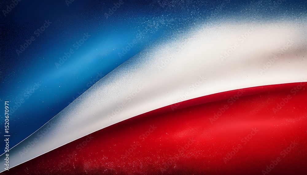 Poster abstract gradient red, white and blue with grainy texture background