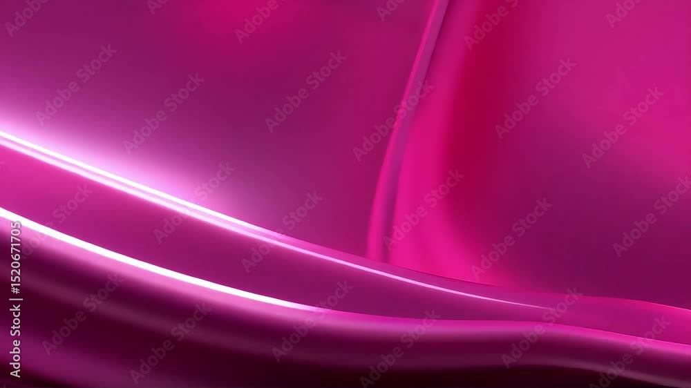 Poster Abstract Pink Waves with Glowing Lines: Dynamic Motion Background