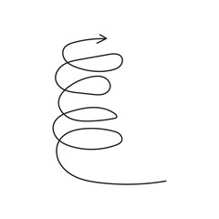 Handdrawn spiral and straight Red arrows. Black curve, zig zag and straight doodle arrows. Freehand pointers, map indicators. pastel pencil, chalk. vector illustration