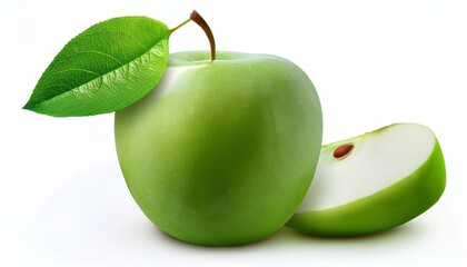 green apple isolated on white background