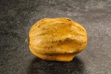 Decorative yelow pampkin seasonal vegetables