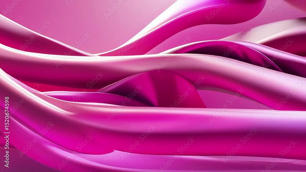 Poster abstract pink fluid waves: dynamic 3d motion graphics