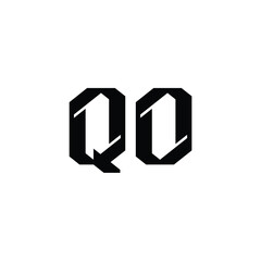 QO monogram logo design letter text name symbol monochrome logotype alphabet character simple logo