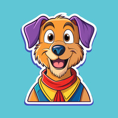 dog, animal, cartoon, puppy, pet, vector, illustration, cute, fun, funny, canine, cat, art, mammal, happy, baby, heart, love, brown, toy, design, animals, character, ears