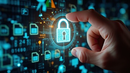 Cybersecurity Access Control with Hand Touching Digital Lock