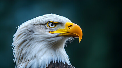 Fototapeta premium Close-up of a majestic bald eagle's head.