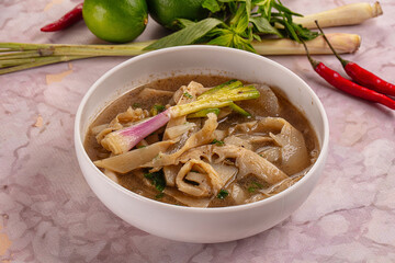 Asian Bamboo shoots traditional soup