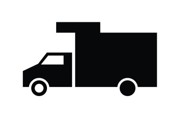 truck icon vector illustration truck 3d model monochrome abstract minimalist geometric vector