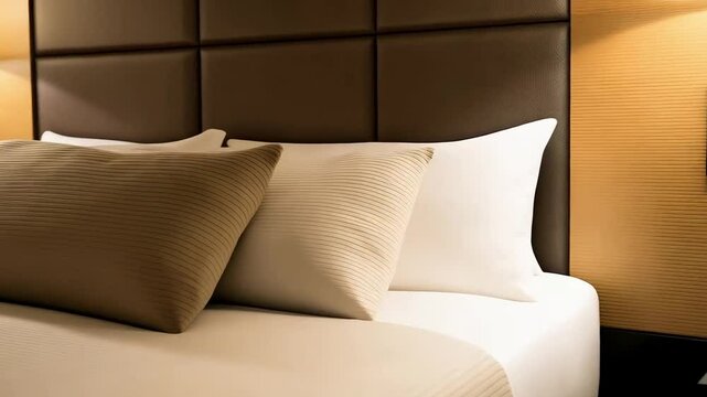 Hotel room 206 door ajar revealing a made bed with a lamp on in a warm inviting setting