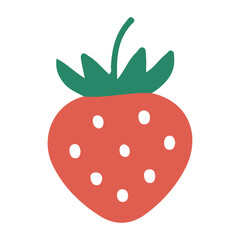Fototapeta premium Strawberry Fruit Icon Vector 
