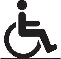 Wheelchair / handicapped access sign or symbol flat icon for websites and print 