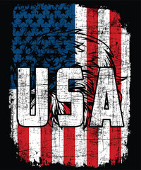  Usa Happy 4th Of July shirt print template typography design for art