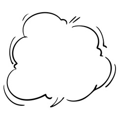 シンプルなペンの手書き吹き出し ベクター黒