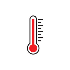 Thermometer icon vector. Temperature isolated icon. Simple thermometer sign.