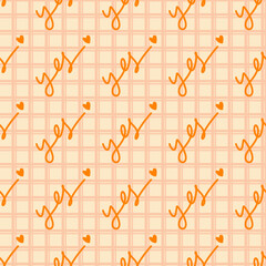 Seamless pattern with the word 