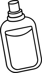 Toner Bottle Outline Vector Illustration, Line Art
