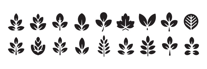 silhouettes of plants leaf icon