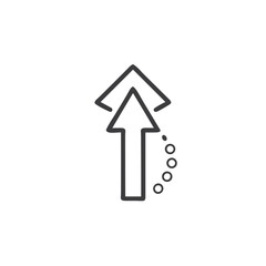 Fototapeta premium Arrow Up Icon for Websites, Blogs, Presentations, and UI Design