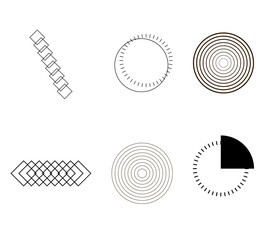vector illustration of a set of abstract geometric shapes
