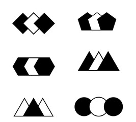 set of black and white icons