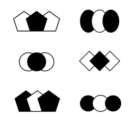 Brutalist Abstract Geometric Shapes & Grids in Swiss and Bauhaus Design