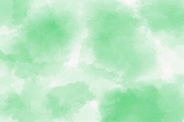 Green watercolor abstract background texture vector. Brush painted watercolor paper texture.