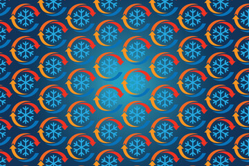 Seamless retro vector air flow pattern with abstract circles for textile design