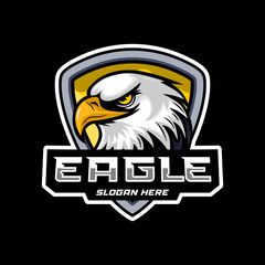 eagle shield logo design template