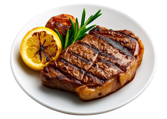 grilled steak with vegetables