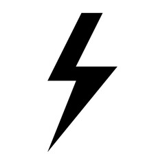 lightning bolt. Thunderbolt flat style. black charge symbol. Thunderbolt symbol. Energy symbol Lightning, electric power vector logo design element. Vector illustration