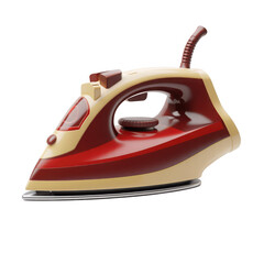 Retro style iron appliance isolated on transparent background