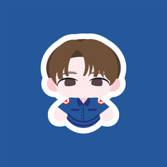 Colored Chibi Paramedic Cartoon Illustration