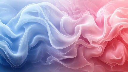 Obraz premium Fluid Abstract Waves in Blue and Red with Soft Light Effects