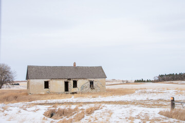 Old abandoned building in rural North Dakota
