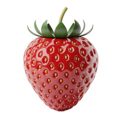 Realistic strawberry image isolated on transparent background