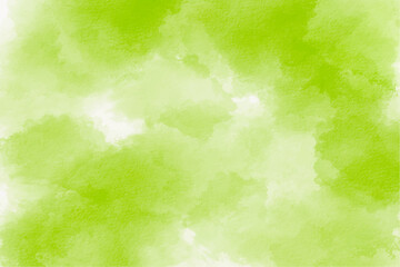 Brightt green watercolor abstract background. Hand painted watercolor background in green color.