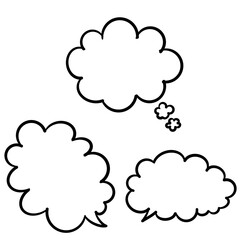 Cloud shapes conversation bubbles