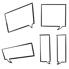 Square Shape Conversation bubbles 