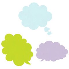 Cloud shapes conversation bubbles