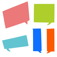 Square Shape Conversation bubbles 