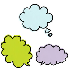 Cloud shapes conversation bubbles